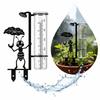 Dual Scale Outdoor Rain Gauge Clear Tube Decorative Rain Gauge New Rainfall Gauge  Patio Planter