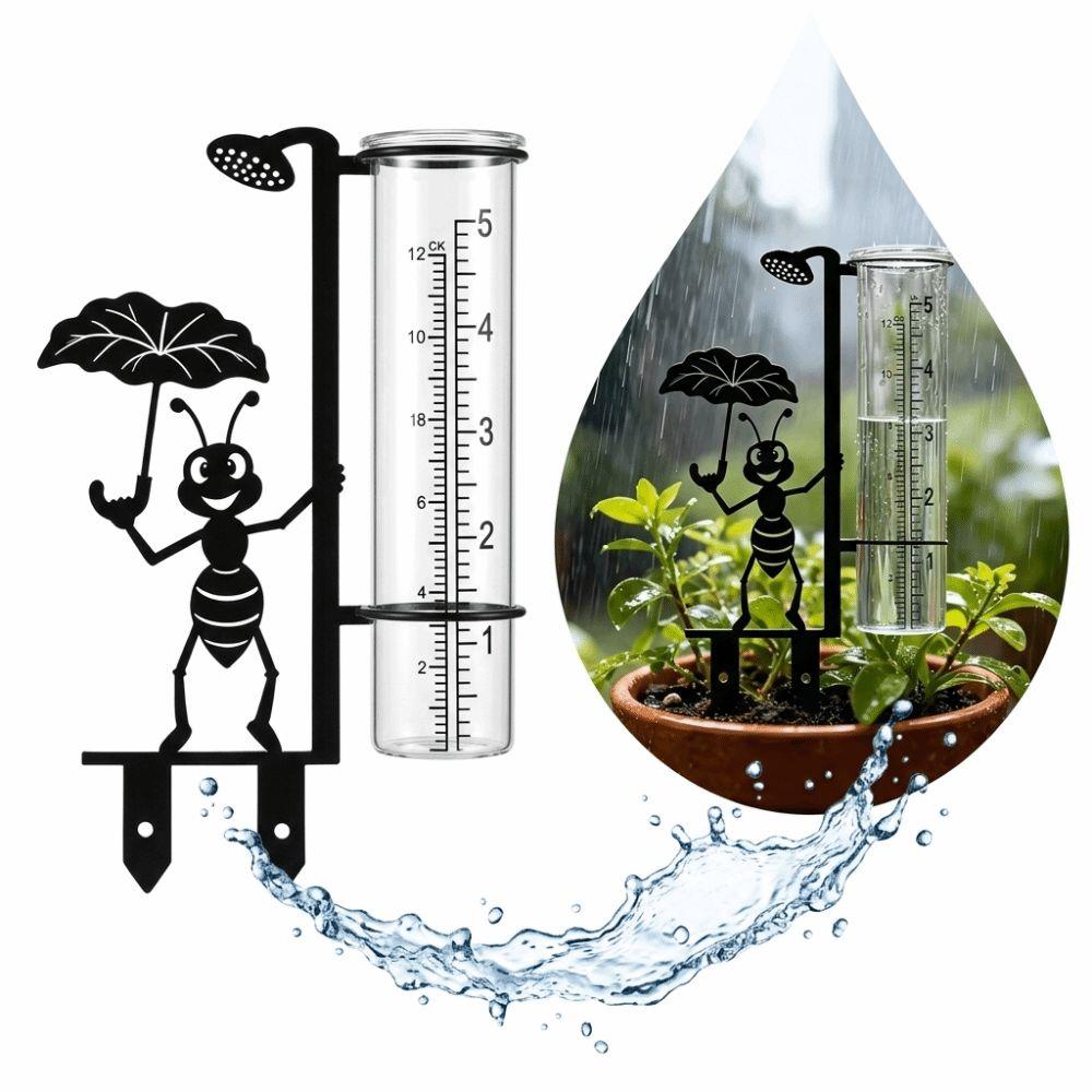 Dual Scale Outdoor Rain Gauge Clear Tube Decorative Rain Gauge New Rainfall Gauge Patio Planter
