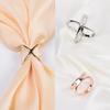 3pcs Fashion Cross Scarf Clip X Shape Metal Brooches For Women Hollow Bow Scarves Buckle Holder Shawls Jewelry Clothing Accessor