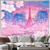 Japanese Anime Tapestry Wall Hanging Aesthetic Room Decor Sakura Blossom Landscape Scenic Wall Art Bedroom Dorm Decor
