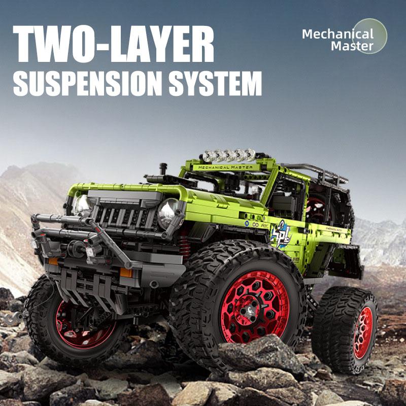 Techniczny MOC 2545 szt. City Wspinaczka Samochód terenowy Klocki Budowlane DIY Zdalnie sterowany Monster Truck Klocki Zabawki Dla Dzieci Prezenty