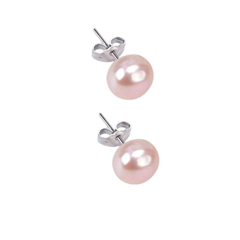 925 Silver Pearl Stud Earrings - Korean Minimalist Women's Fashion Jewelry