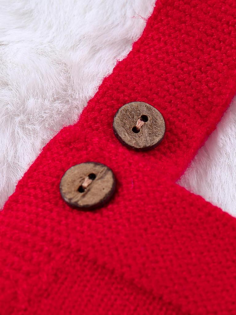 Children's Christmas Embroidered Suspender Romper