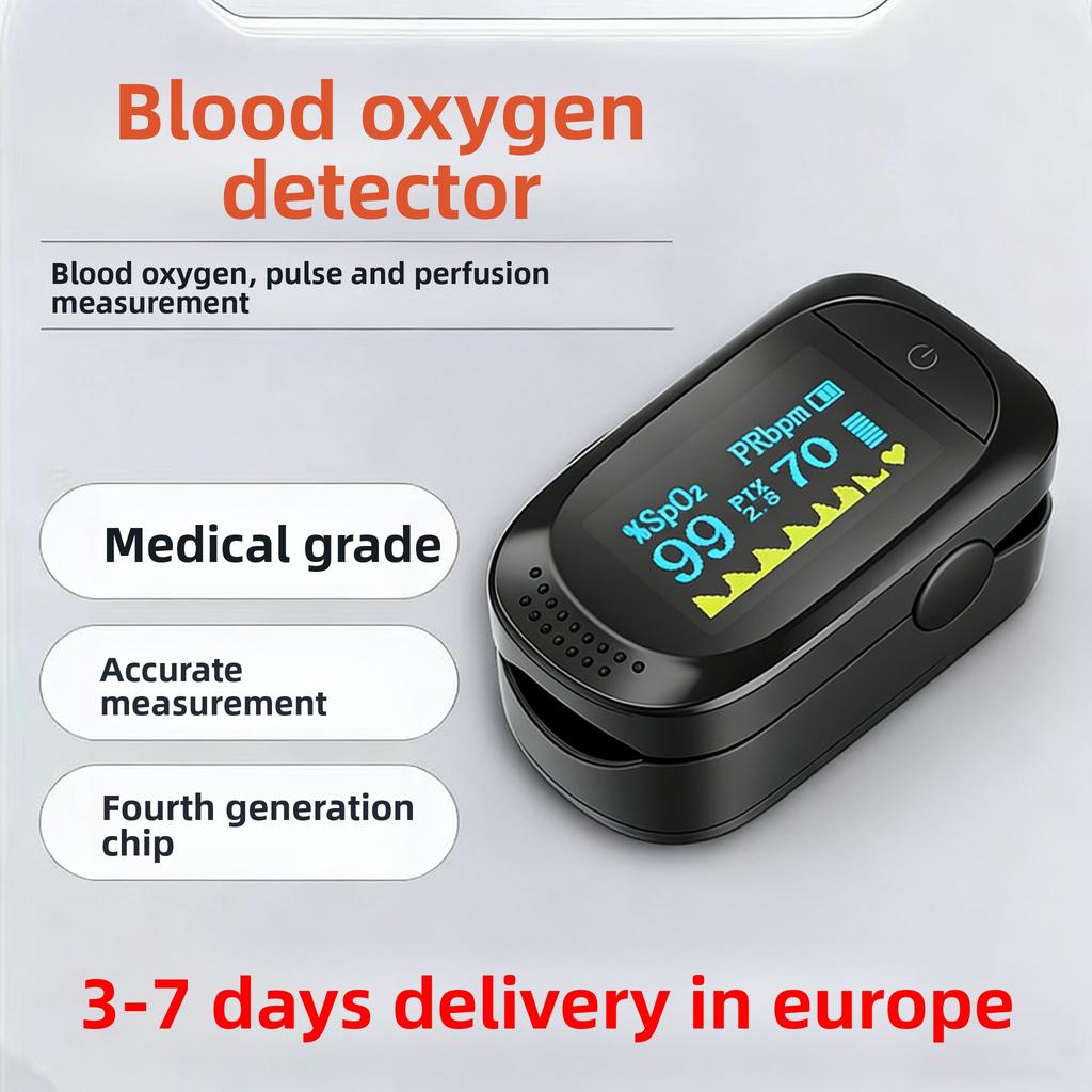 Travel-Friendly Oximeter - Auto Power Off & One-Click Detection Function