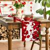 Valentine Table Runners 72 Inches Long, Red Rose Valentine's Day Runners for Table Holiday Anniversary Wedding Kitchen Dining Table Decorations