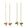 1 Pair Drop Earrings Attractive Non-allergenic Eco-friendly Hummingbird Long Pendant Dangle Earrings for Daily