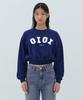 OIOI COLLECTION Signature Boucle Crop Sweatshirt_Blue