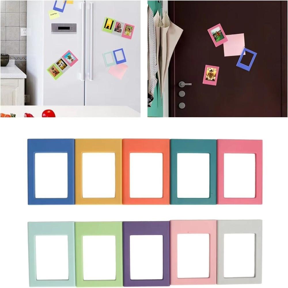 4PCS Double Sided Mini Picture Frames 3 Inches Fridge Magnets Photo Frames  Office Decor