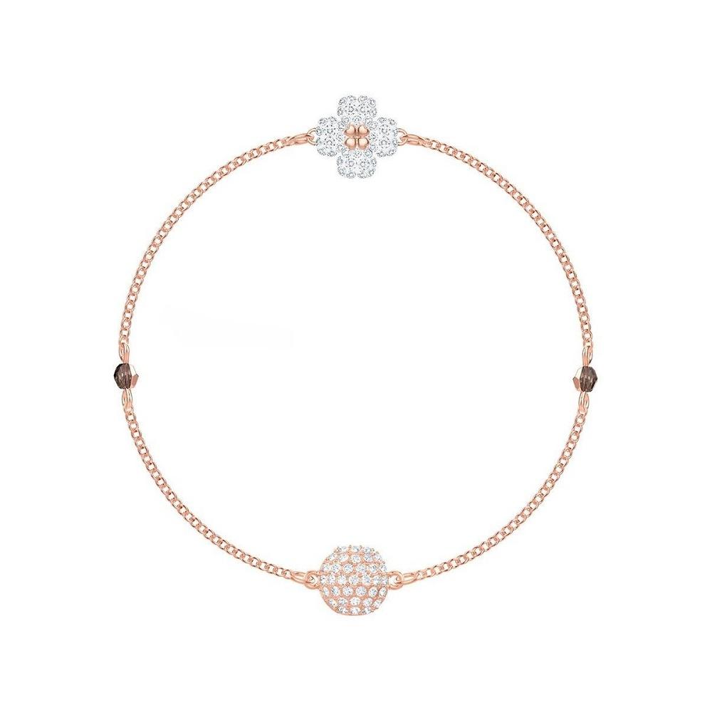 Swarovski Remix Collection Āboliņa rokassprādze rozā