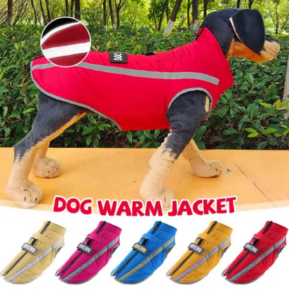 Reflektierende Hunde Weste Jacke Wasserdichte Hunde Warme Kleidung Hunde Sturmjacke Jacke Winter