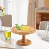 Bamboo Cake Stand Decorative Serving Platter Cheese Board Round for Muffins Cupcake Pastries