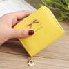 Leather 1pcs Coin Purse Women Bowknot Small Wallet Zipper Around Mini Coin Bag