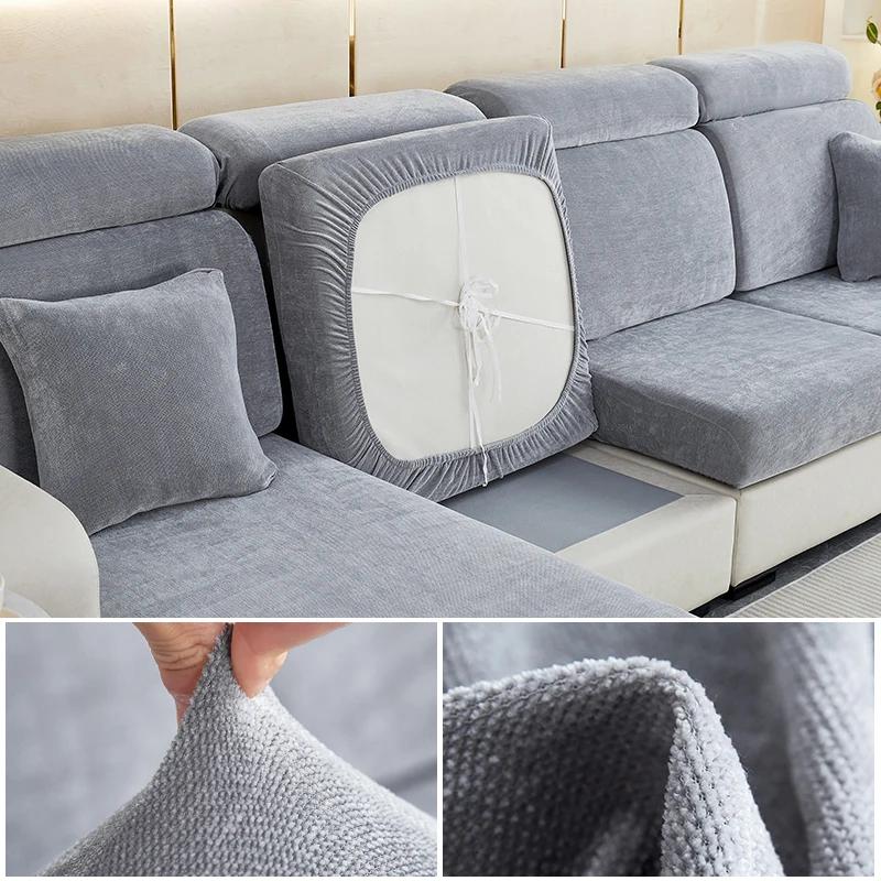 Chenille Sofa Couch Cushion Covers Replacement Chair Cushion Covers Stretch Cushion Slipcovers Furniture Protector Sofa Slipcove
