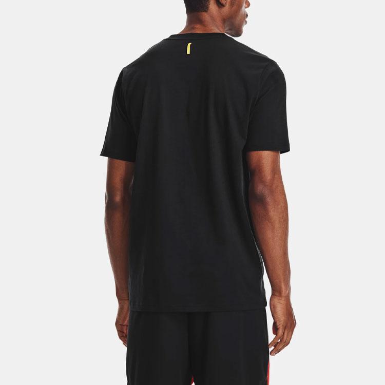 Under Armour Curry Casual Round Neck Cotton Short Sleeve T-Shirt Men Tops Black 1362819-001