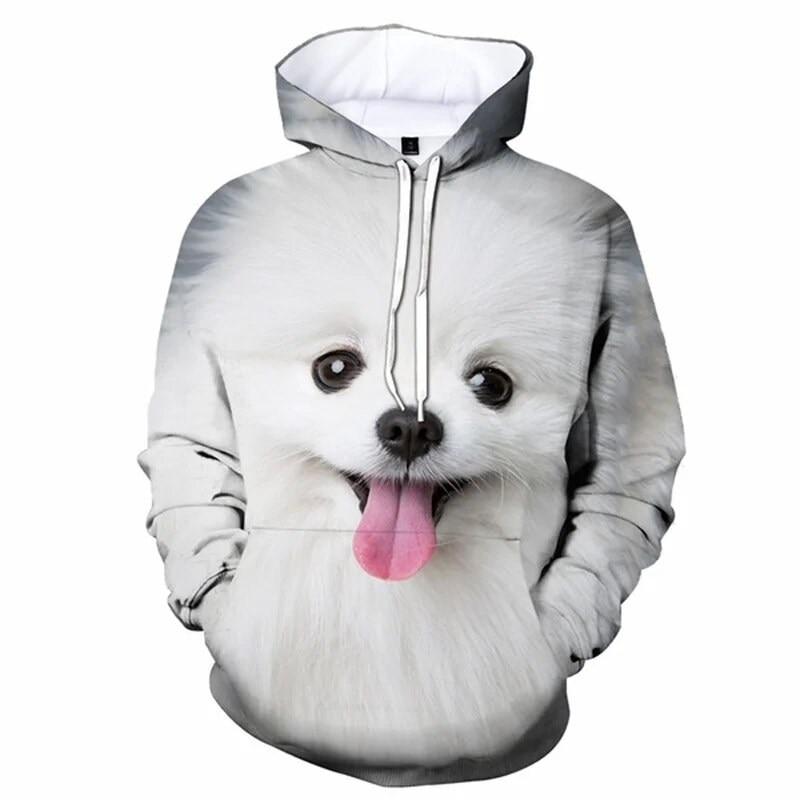New Animal Dog Hoodie 3D Printed Hoodies Men Animal Graphics Leisure Hoodies Fashion Long Sleeve Men's Sweatshirts Clothing