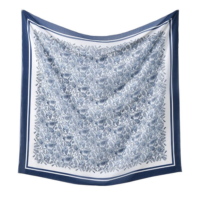 110*110cm Neuer Damen quadratischer Nationaler Schal Malaysia Baumwolle Druck Voile Kopftücher Bandana Foulard Femme Muslimisches Kopftuch Schal