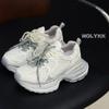 Pearl butterfly dad shoes women's ins tide 2025 early spring new retro platform niche muffin casual sports shoes
