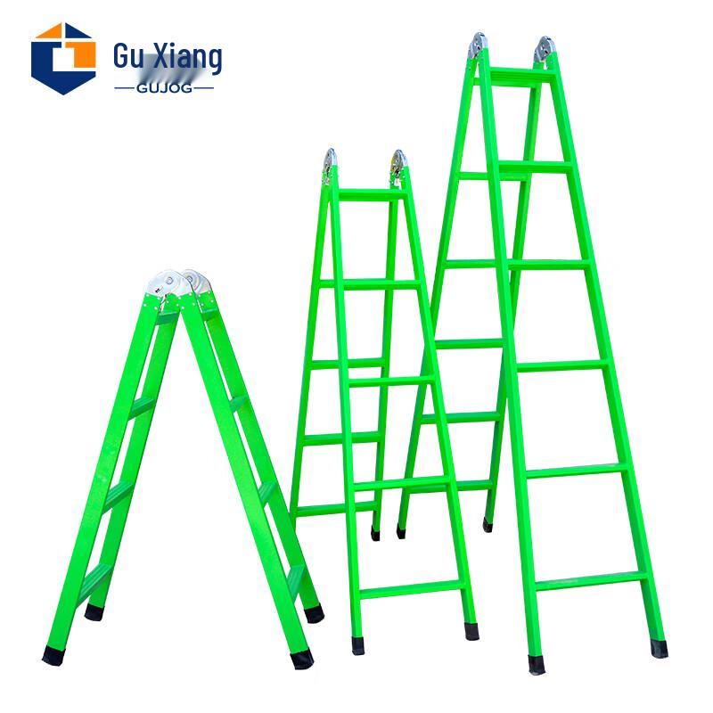 Heavy-Duty Folding Iron A-Frame Ladder