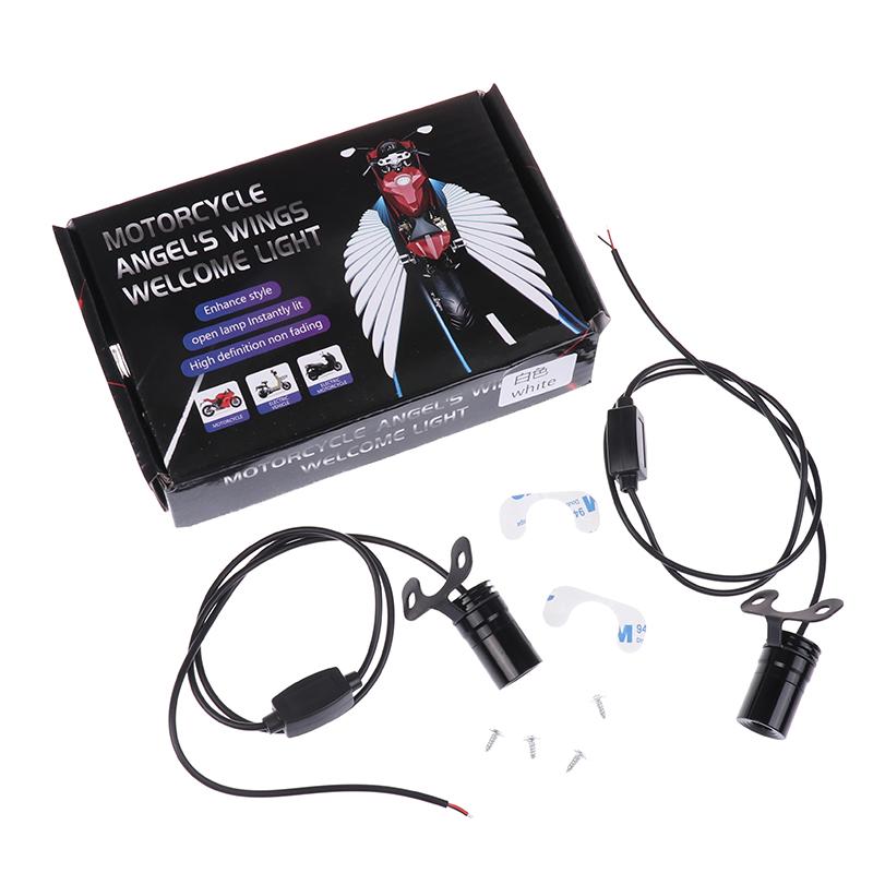 2 Stück Antikollisions-Laserlicht Motorrad Engelsflügel LED Projektionslicht Elektroauto Straßenmodifikation Willkommensdekoration