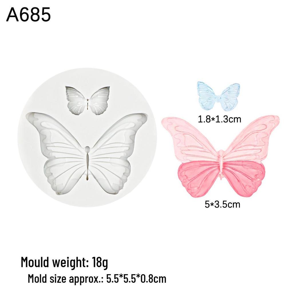 Matriță Silicone Fluture cu Trei Legături pentru Fondant, Ciocolată, Epoxid și Artizanat din Lut
