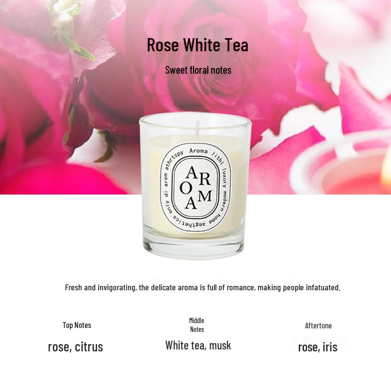Transparent European Style Soy Wax Candle with Plant Essential Oils - Smokeless Home Aroma Gift