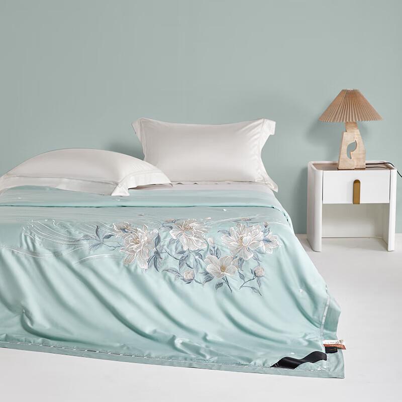 ZMN French Embroidered 100% Mulberry Silk All-Season Quilt