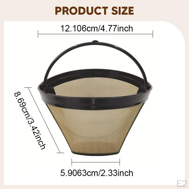 Coffee Basket,with Mesh Bottom,with Handle,Portable,Reusable,Sturdy,Coffee Maker Replacement for