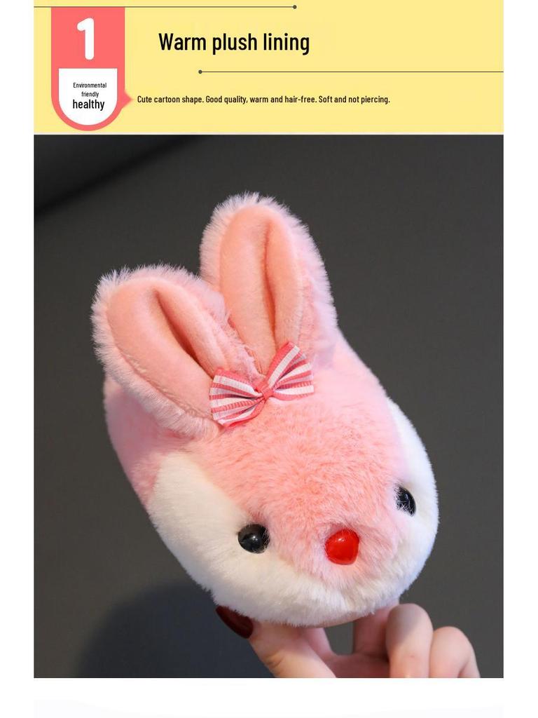 Winter Indoor Non-Slip Cotton Slippers for Children Aged 1-3, Boys and Girls