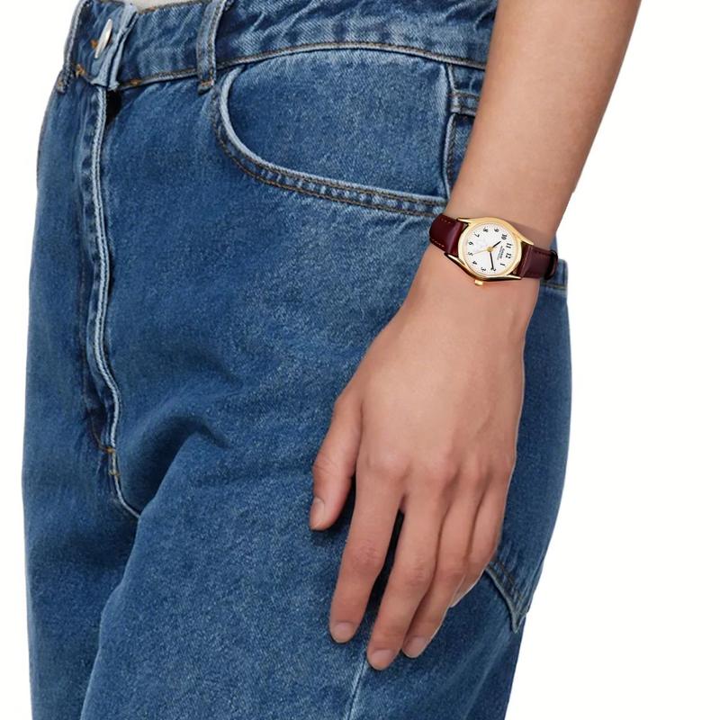 Casio Modello Business Casual Retrò Letterario Versatile Classico Serie Pointer Quadrante Piccolo Impermeabile Movimento al Quarzo Pelle LTP-1094Q-7B6