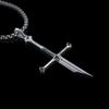 Narsil Personality Broken Sword Necklace Rings King Moveis Jewelry Men Cool Punk Sword Pendant Necklace Gift