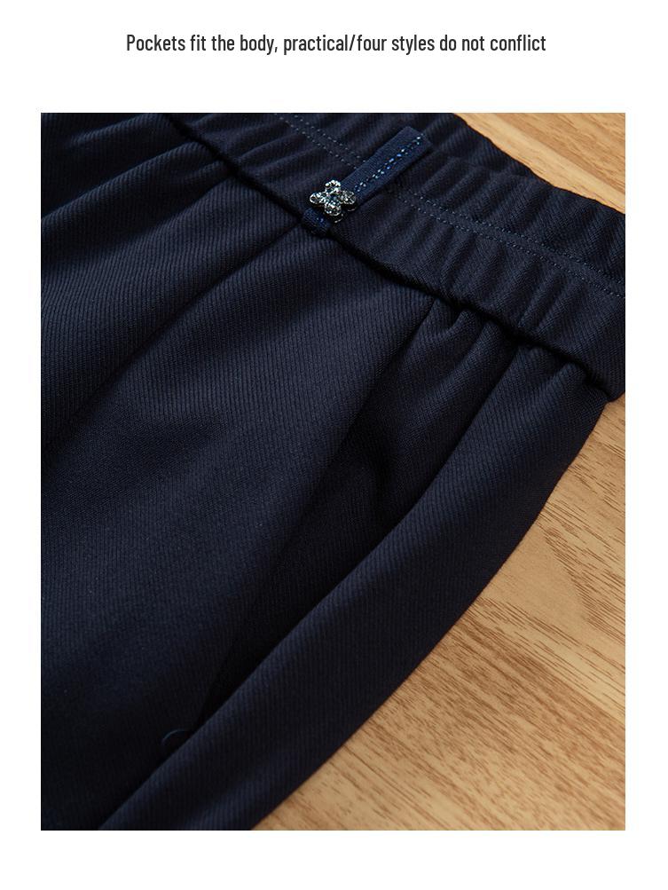 Women's Nylon Four-Way Stretch Flare Pants, Slim-Fit Elastic Waist, Autumn 2025.