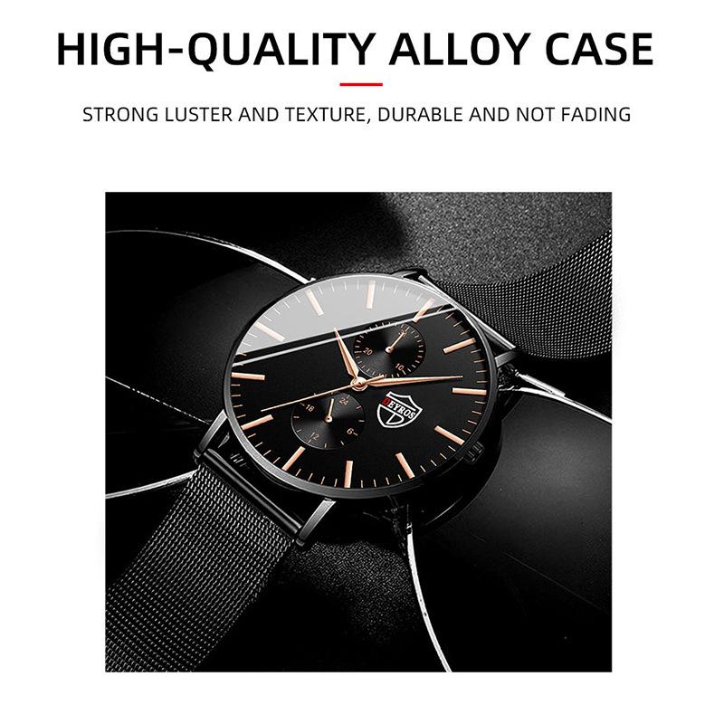 New Simple Watch Unisex Watch Men's Stainless Steel Quartz Watch Student Women's Watch Femininity Women's Watch