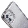 For iPhone 12 Case Scratch-Proof TPU Rhinestone Decor Gradient Phone Shell