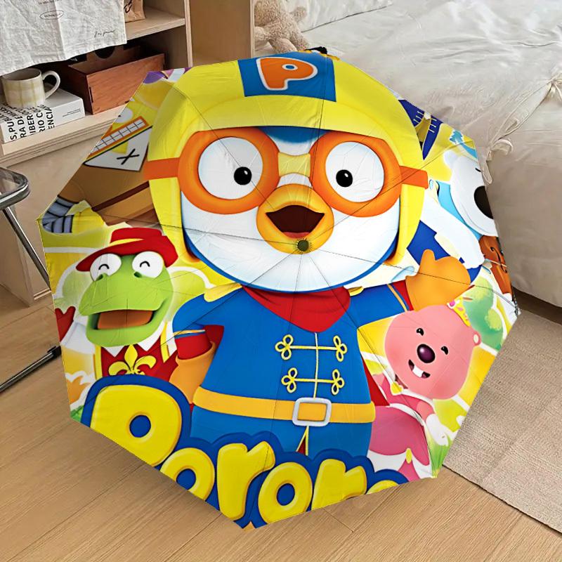 

1pc Pororo Adventure Automatic Folding Umbrella, Portable Collapsible Design, Casual Outdoor Accessory L1127086