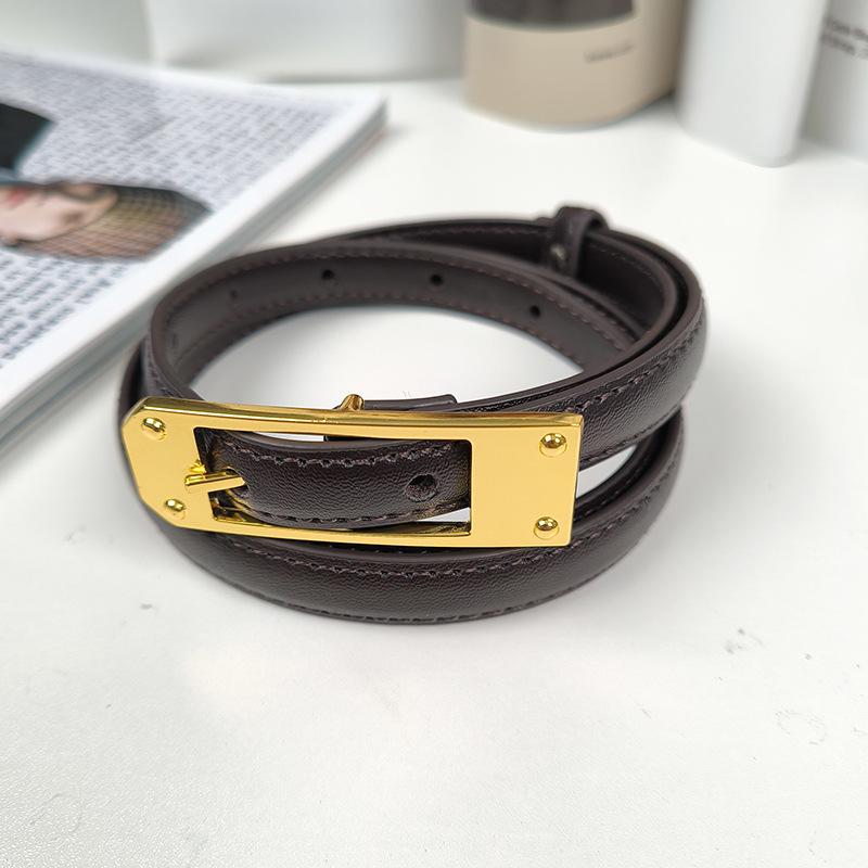 elt omen s long pin buckle belt igh-end fashion and thin belt can be used in small batches 100*1.3cm (supports customized sizes)