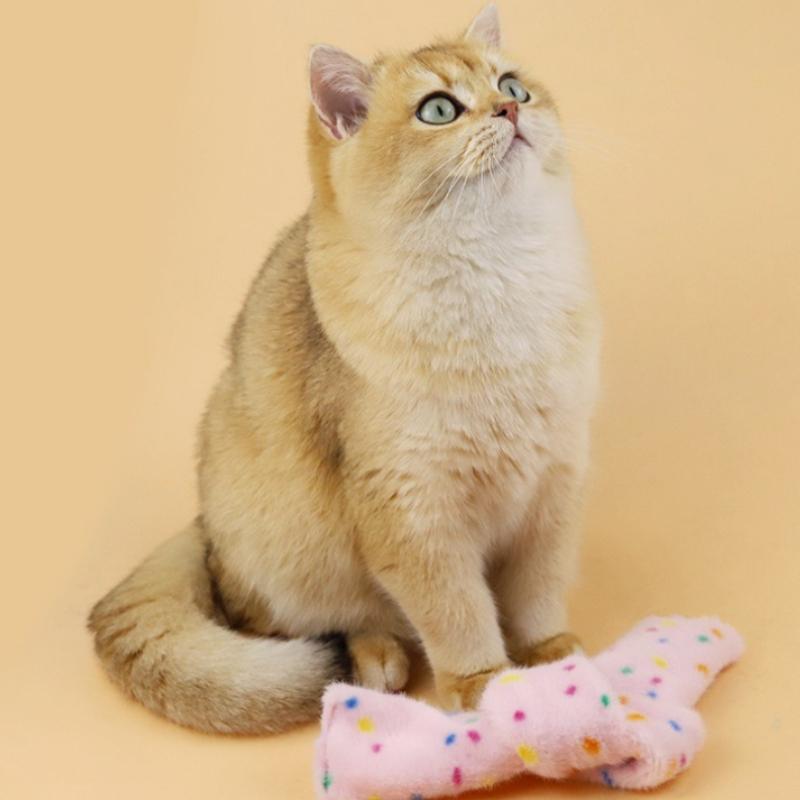 Cat Chew Toy Plush Crackling Paper Interactive Bite-resistant Kitten Toy Companionship Teeth Cleaning Cat Teaser Stick Toy