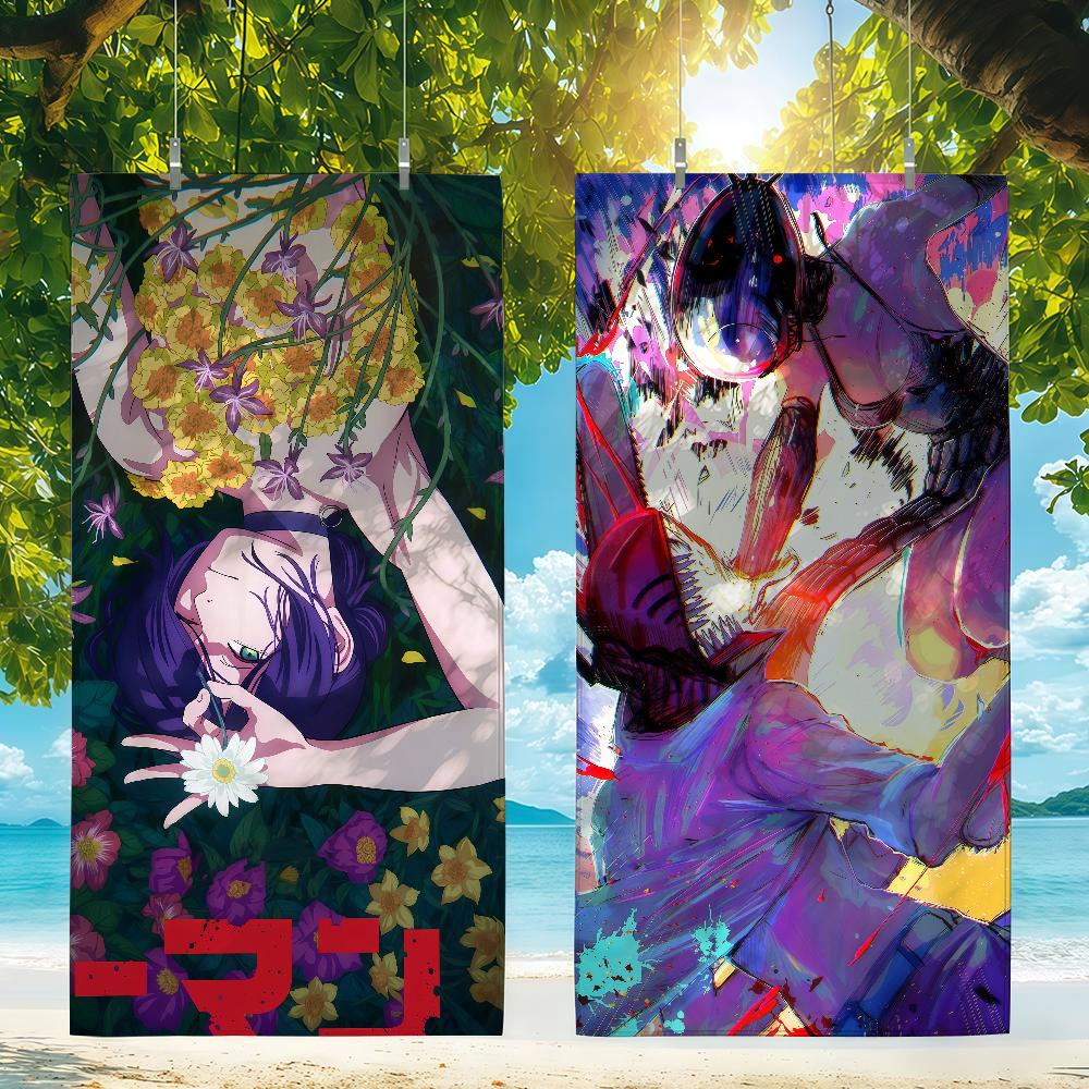 Jmg Household Supplies Chainsaw Man Reze Arc Towel Beach Towel Travel Lightweight Skin Friendly For Pool Beach Camping Cruise Summer