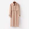 Men's Casual Long Trench Coat Spring Autumn Single Breasted British Vintage Windbreaker Coat