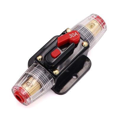 Disyuntor Restablecible 20A 30A 40A 50A 60A 80A 100A 125A 150A Portafusibles Restablecible para Coche Camión Portafusibles de Protección contra Cortocircuitos