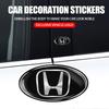 3D Aluminum Car Emblem Stickers Body Trunk Badge Decoration Decal For Honda Civic Fit Accord CRV Jazz Odyssey Accessories Wheel