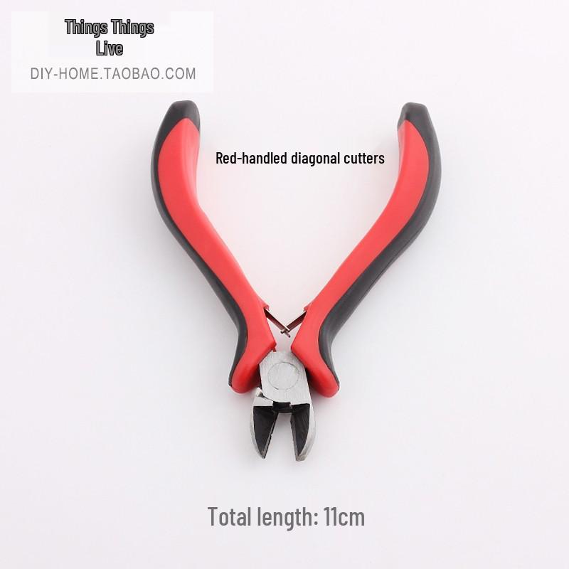 DIY Jewelry Making Tool Set: Chain Cutters, Needle Bending Pliers, Round Nose, Pointed Nose, Angled Nose, Cutting, and Hand Pliers.
