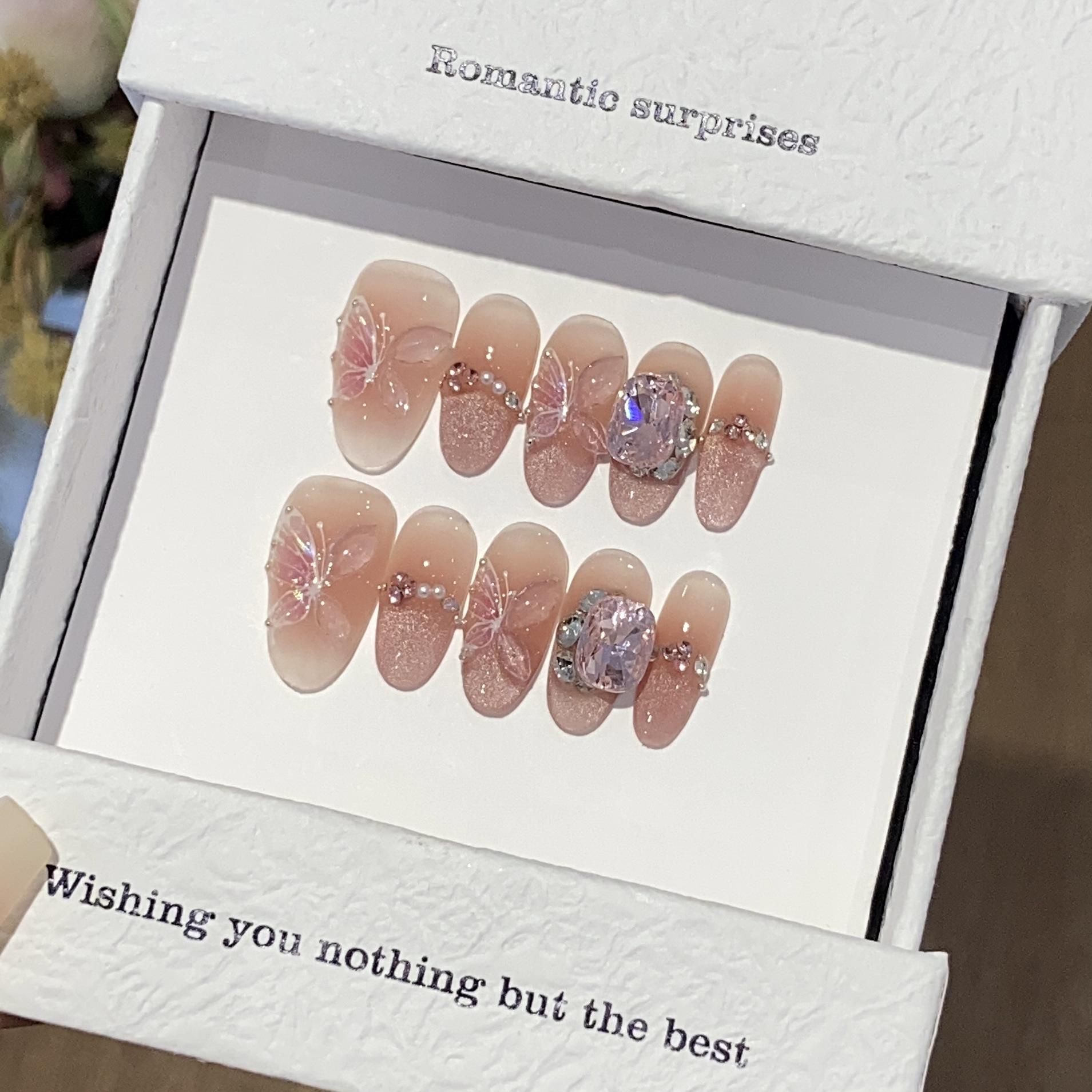 

Butterfly Puff Pure Relief Трехмерная бабочка Ice Gradient Wearing Armor High-end Boutique L