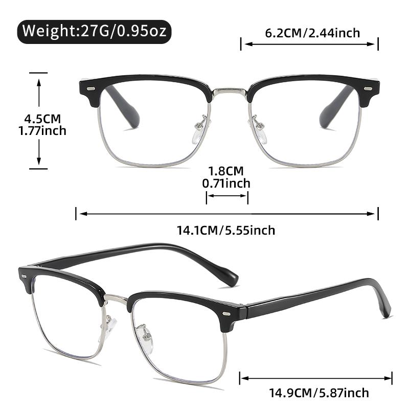 The New Photosensitive Color-changing Reading Glasses Are Retro Half-Frame Eyebrow Reading Glasses For Men