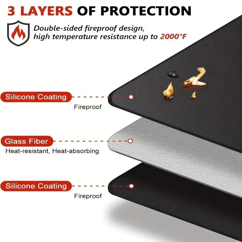 Waterproof Grill Deck Protector Mat Oilproof Fireproof Bbq Mat Insulation Mat BBQ Mat  Camping