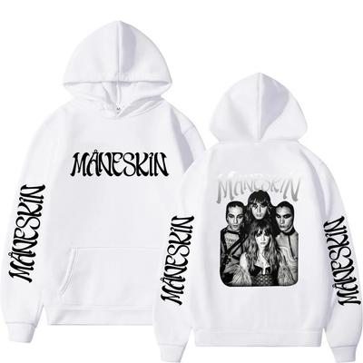 Włoski Zespół Rockowy Maneskin Bluzy Z Kapturem Z Grafiką Wokalisty Bluzy dla Fanów Codzienne Z Długim Rękawem Odzież Męska Damska Hoody