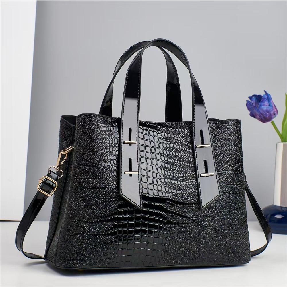 Fashion Handbag New Casual Commuter Messenger Bag Classic Crocodile Pattern Shoulder Bag