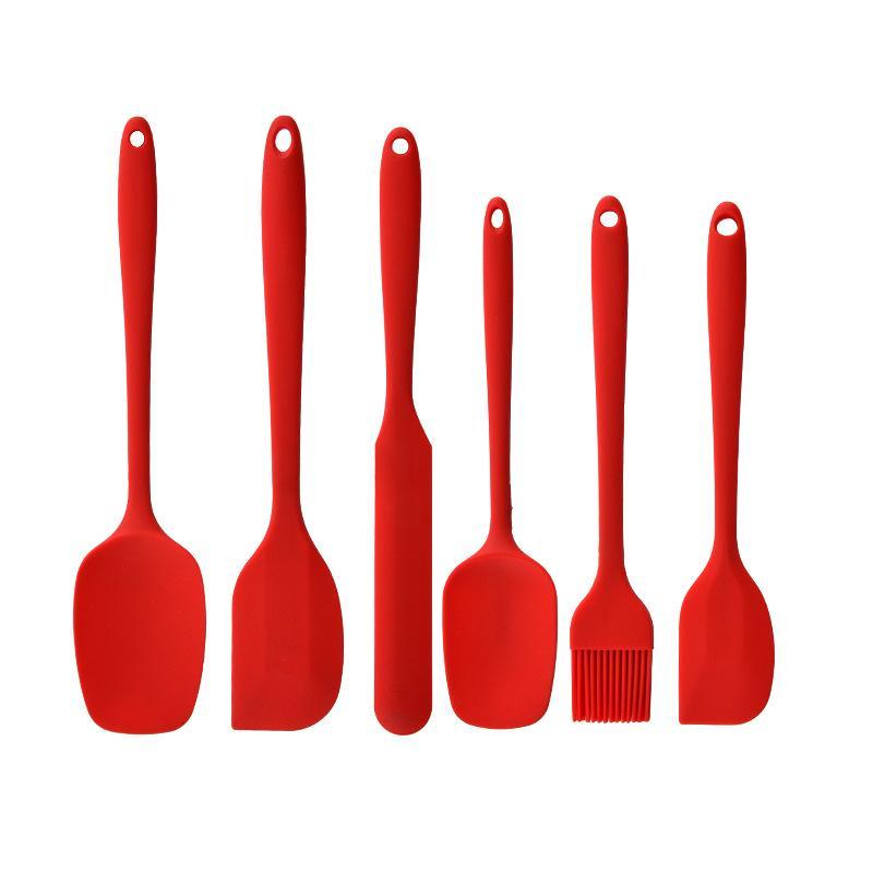 6Pcs Silicone Spatula Set BPA Free Heat Resistant Non-Stick Kitchen Utensils for Baking Cooking Mixing Scraping