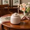 Moisture Proof Ceramic Tea Jar Flower-Patterned Tea Sealed Jar Universal Tea Storage Jar  Office