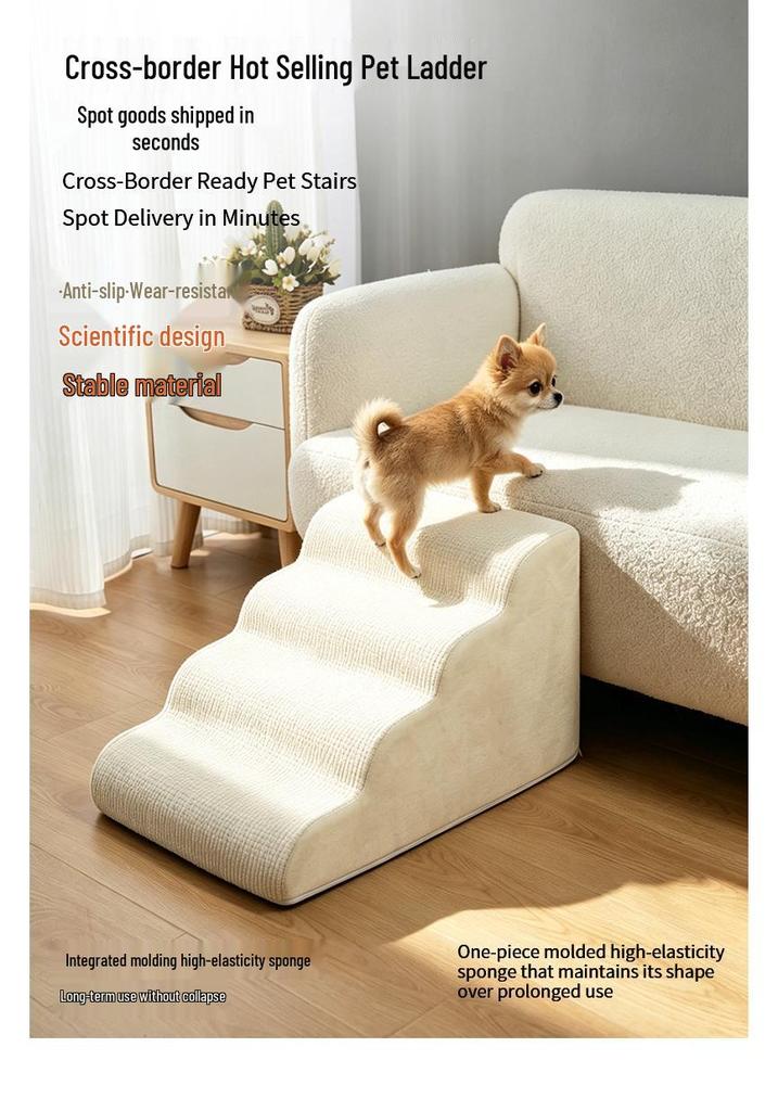 Pet Stairs: Washable, Non-slip, Multi-Step Ladder for Cats and Dogs