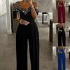 Damen Wunsch Weiter Beinteiler Taillenbetonter Jumpsuit Bedrucktes Kleid